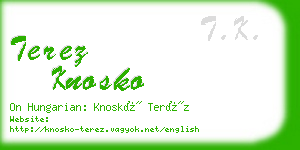 terez knosko business card